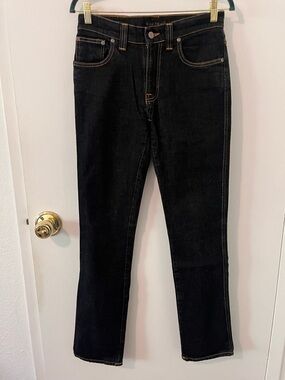 Nudie Jeans Men’s Slim Jim Dry Black Stretch Denim 31 x 34